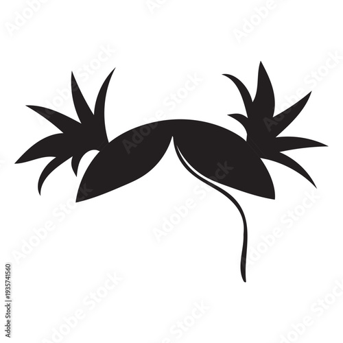 Top pigtails hair silhouette