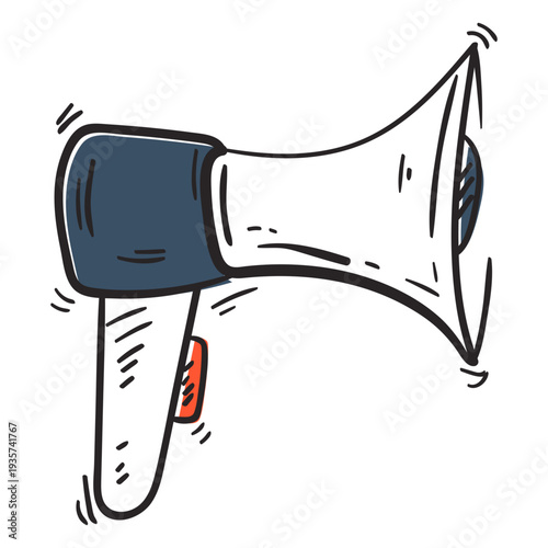 Megaphone loudspeaker stroke