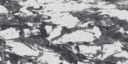 Organic monochrome abstract background with irregular shapes and granular texture, suggesting natural patterns or cellular structures for artistic design