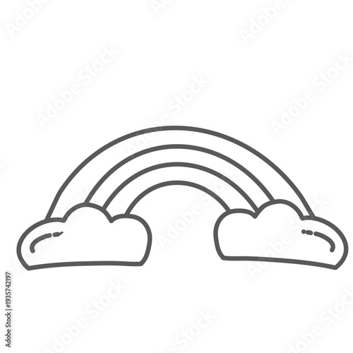 Rainbow arc arch doodle