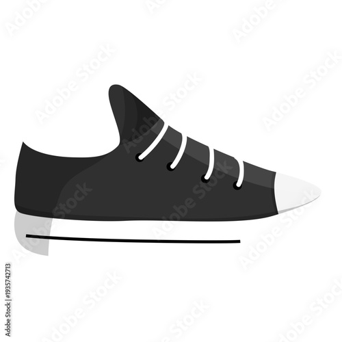 Gymshoes plimsoll jogging shoe trainers lace sneaker illustration