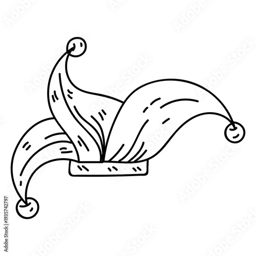 Cap clown buffoon jester stroke