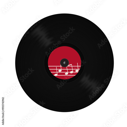 Record vinyl note illustration
