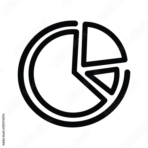 A minimalist pie chart with a single segment and a circular outline