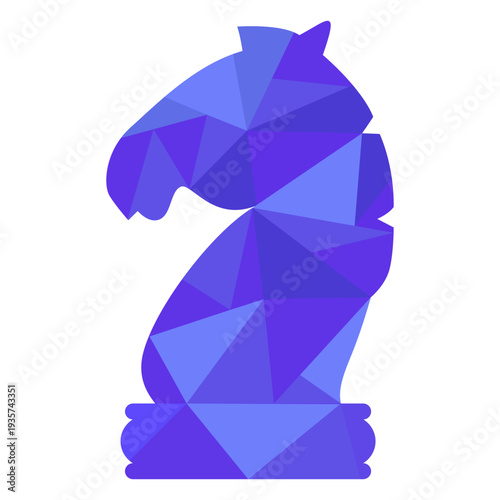 Knight chess low poly