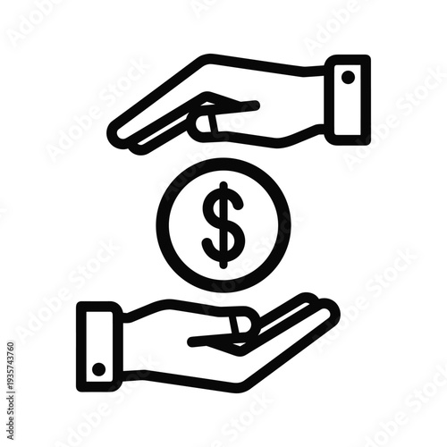 Two hands gently cradling a coin symbolizing financial support or collaboration