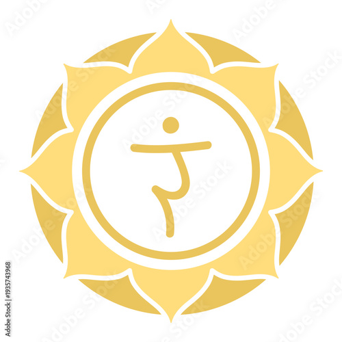 Solar plexus chakra circle symbol