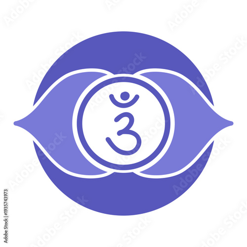 Third eye chakra circle symbol