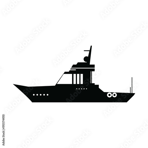 Cabin boat silhouette
