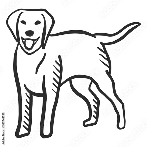 Dog puppy tail tongue ear doodle animal