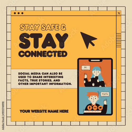 Stay Safe And Stay Connected Instagram Post