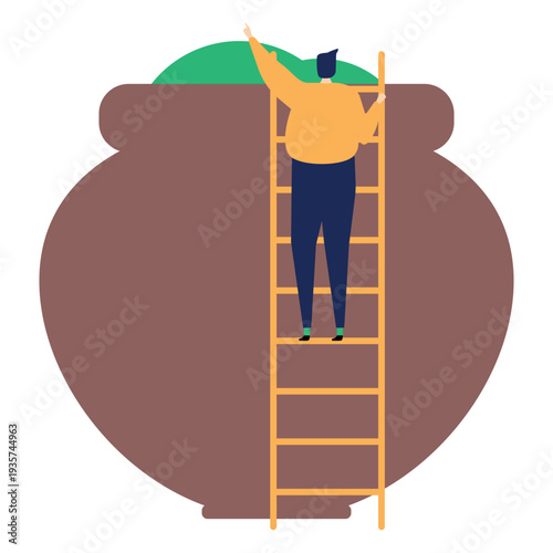 Ladder step ladder height pot fertilizer flat raise