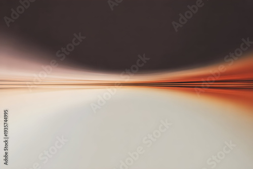 Abstract landscape with blurred horizon and warm color gradients