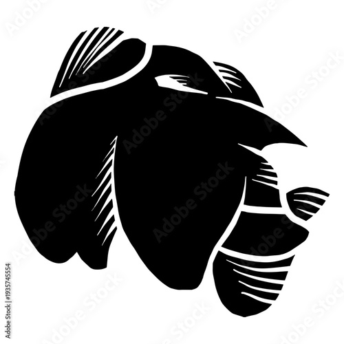 Dog puppy tattoo silhouette detailed