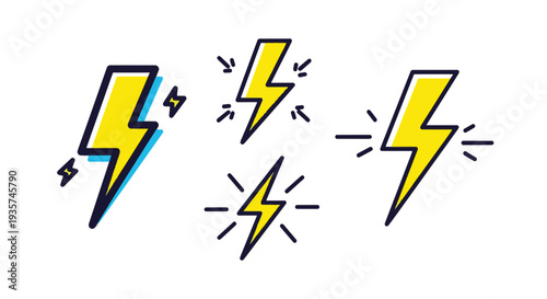 Electric Spark Line clean vibrant tone illustration