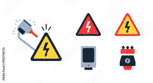 Electric Warning abstract clean tone illustration