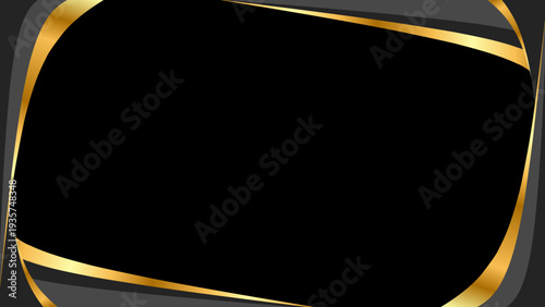 Elegant black and gold abstract background with flowing curves and smooth gradients, perfect for sophisticated design projects