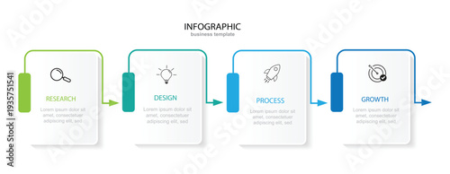 modern design template with 2 steps or option