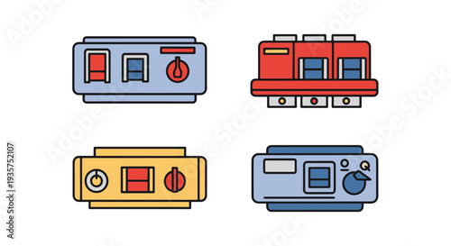 Circuit Breaker Line creative modern smooth illustration