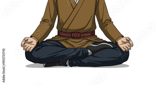 A person sitting in a meditative pose on the floor