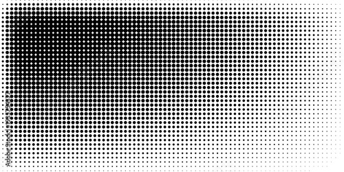 Set of halftone dots gradient pattern texture isolated on white background. Straight dotted spots using halftone circle dot raster texture. Vector blot half tone collection.