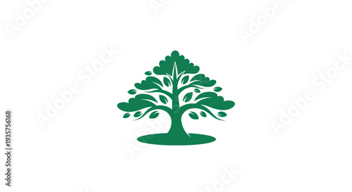 Green tree logo on white background