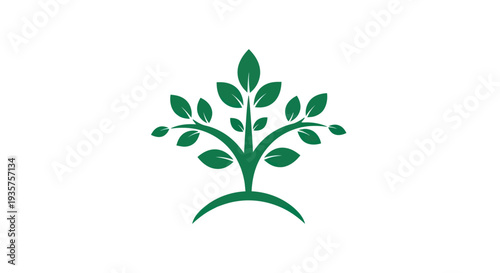 Green tree logo on white background