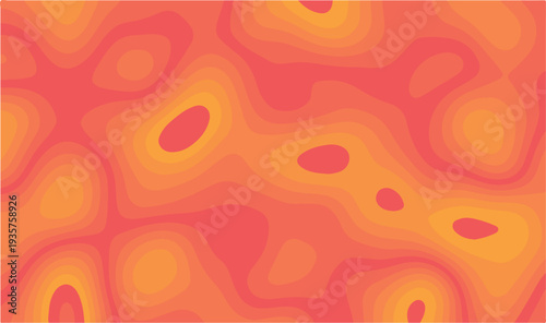 Vibrant Orange Red Abstract Fluid Blobs Pattern – Modern Warm Gradient Heatmap Style Seamless Vector Background 