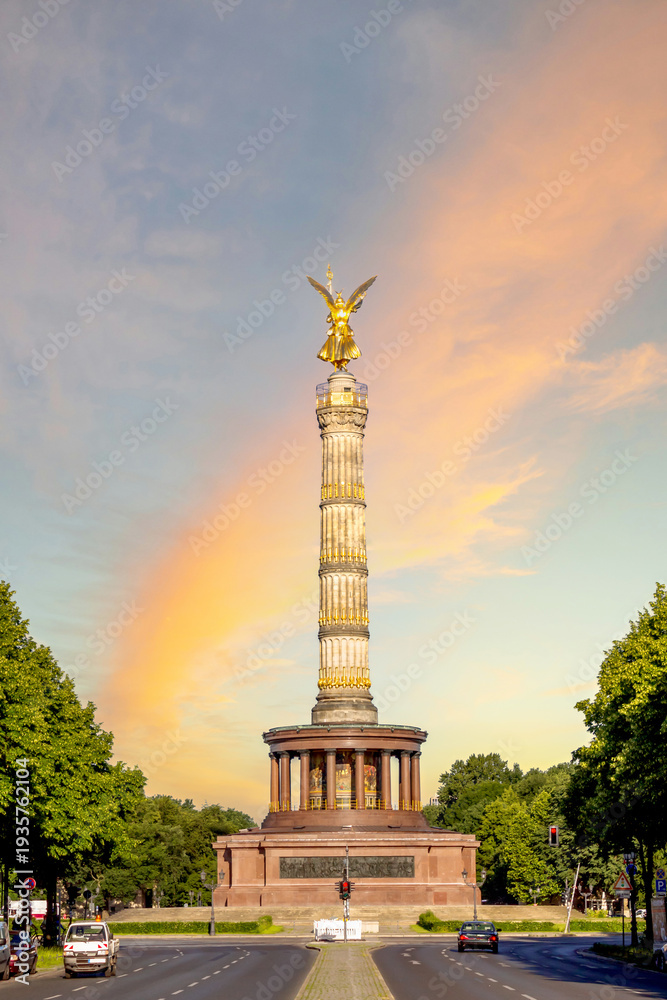 Naklejka premium Siegessäule, Ausblick, Berlin, Tiergarten, Deutschland 