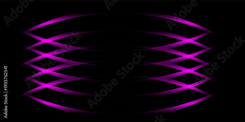 Glowing neon light trail element. Bright red orange speed line wave. Hot luminous curved path concept. Abstract bent dynamic motion stripes. Shiny fire streaks for poster, banner, flyer. Vector