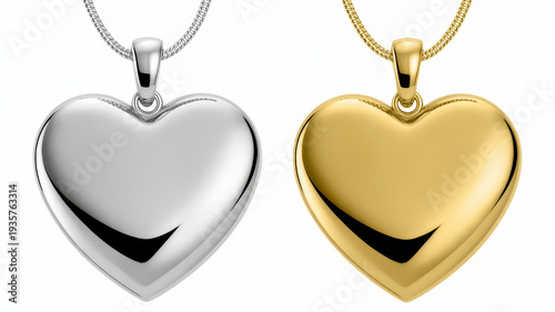 Gold and silver heart shaped lockets heart locket gold locket