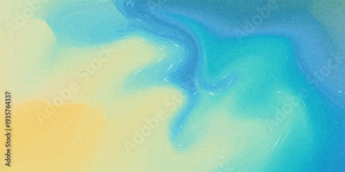 Abstract blurred gradient mesh background in blue and yellow colors of the Ukrainian national flag. Poster or banner template. vector illustration.