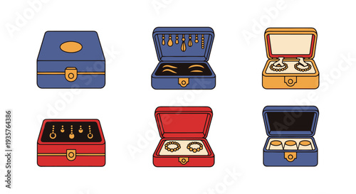 Jewelry Box Line art vector creative abstract minimal