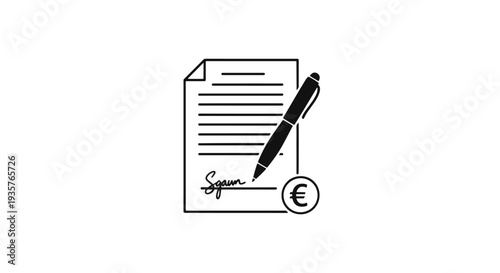 Loan Line art vector set minimal elegant color illustration