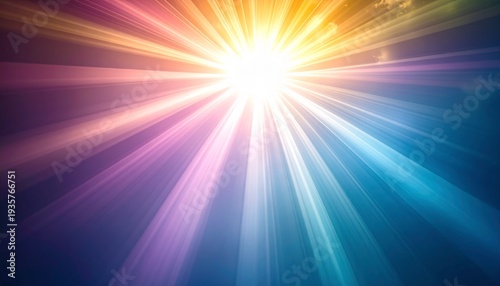 Radiant light burst with vibrant colors and ethereal glow.