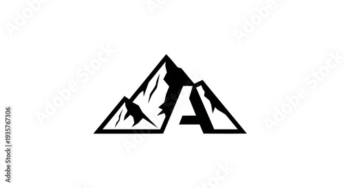 Mountain Letter A Logo Design Vector Icon for Adventure and Outdoor Brands