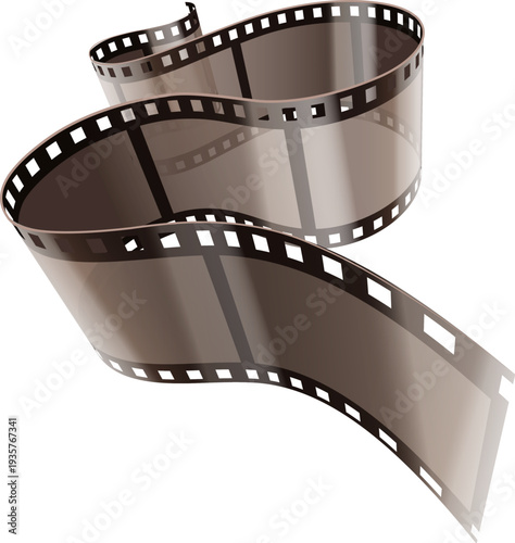 Wallpaper Mural Wavy film strip. Retro movie tape roll Torontodigital.ca