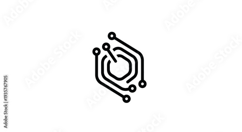 Abstract Technology Network Circuit Board Icon