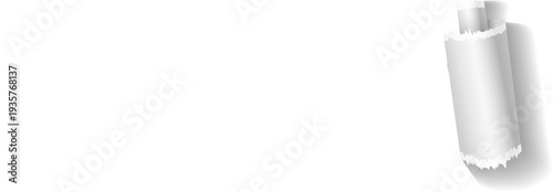 Paper scrap roll with realistic torn edge texture