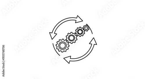 ERP Line art vector abstract colorful illustration