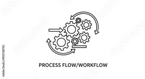 ERP Line art vector clean modern color illustration