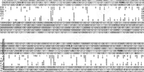 Digital falling binary code background with cyber stream typography pattern vector illustration.