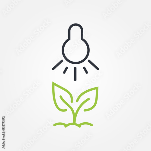 artificial lighting for plants icon symbol illustration vector eps10 logo template design pattern seamless bright minimal design flat design realistic style simple design modern design