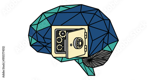 Brain with Safe Lock.