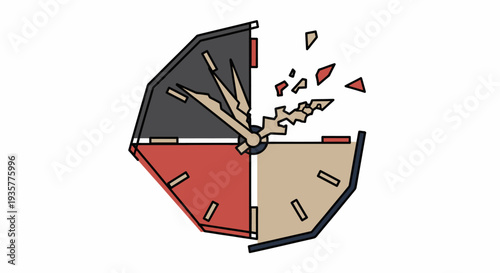 Broken Pie Chart Segments.