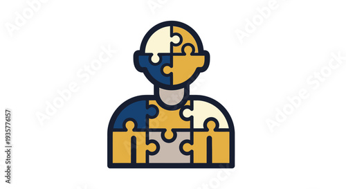 Puzzle Piece Human Figure.