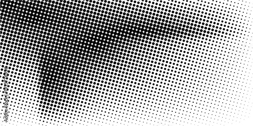 Set of halftone dots gradient pattern texture isolated on white background. Straight dotted spots using halftone circle dot raster texture. Vector blot half tone collection.