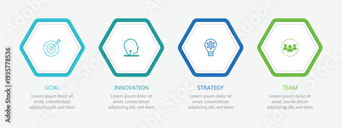 Vector infographic design template. Business concept with 4 options, Can be used for process diagram, presentations, workflow layout, banner, flow chart, vector illustration.