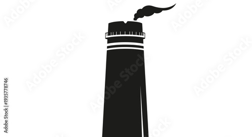 Smoking Industrial Factory Pipe.