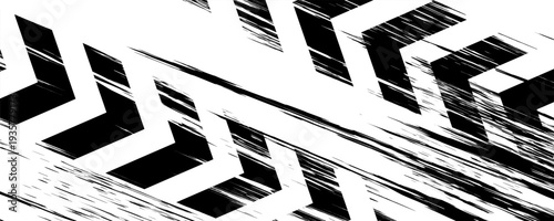 Grunge tire track, wheel braking marks. Truck, car or motorcycle tread pattern silhouette. Auto race, motorsport, speed racing design element. Vector illustration